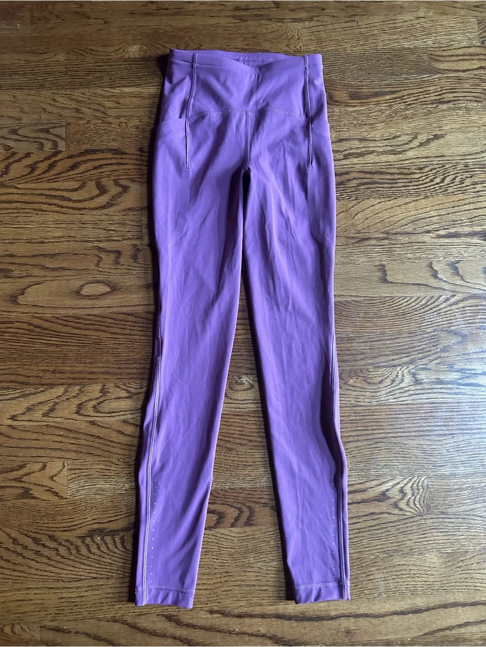 Lululemon Fast & Free High Rise Leggings Berry colored Side Pocket Size 2